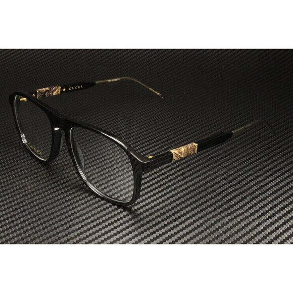 Gucci Black Square Mens Eyeglasses New - Picture 1 of 3